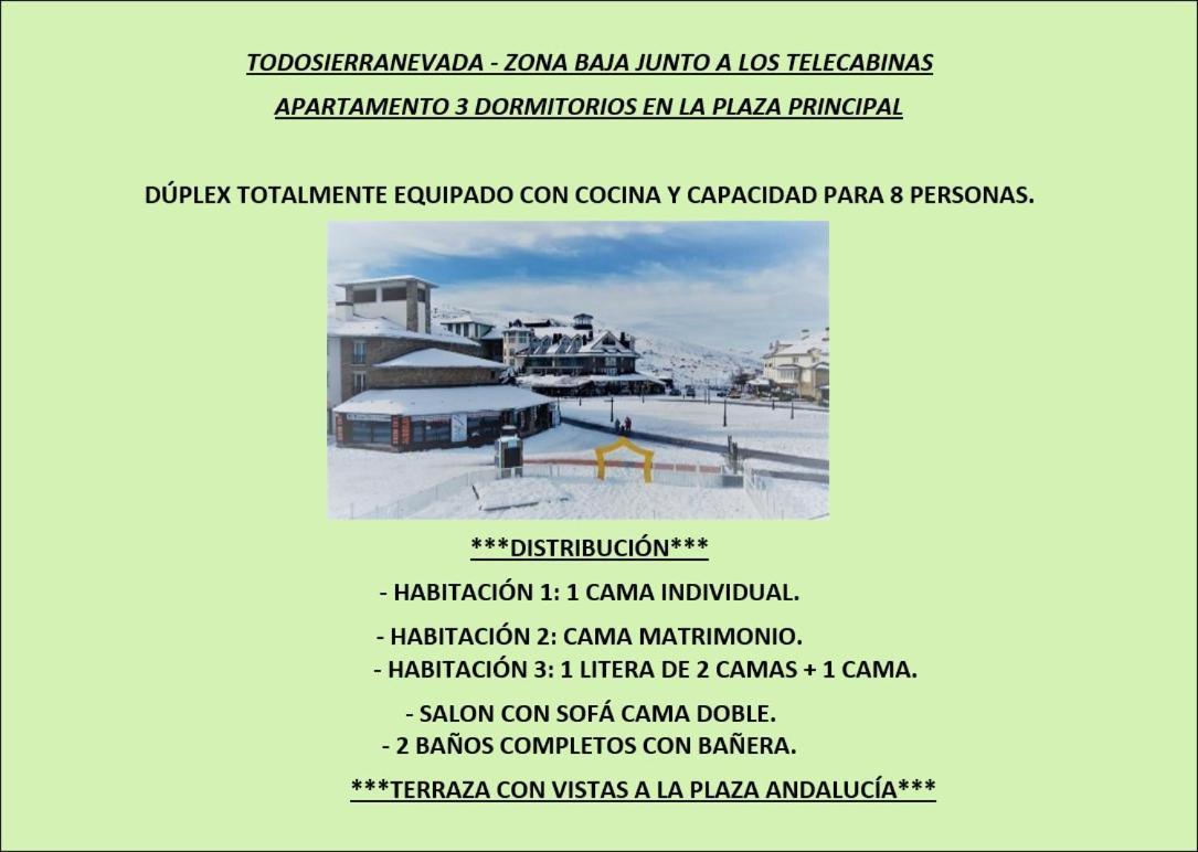 Ski & Snow Apartmentos By Todosierranevada - Plaza Principal Junto A Los Telecabinas Сьерра-Невада Экстерьер фото